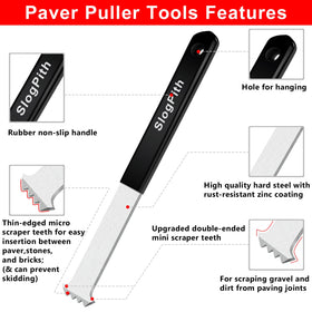 SlogPith paver extractor in durable steel resists bending during tough brick tasks.