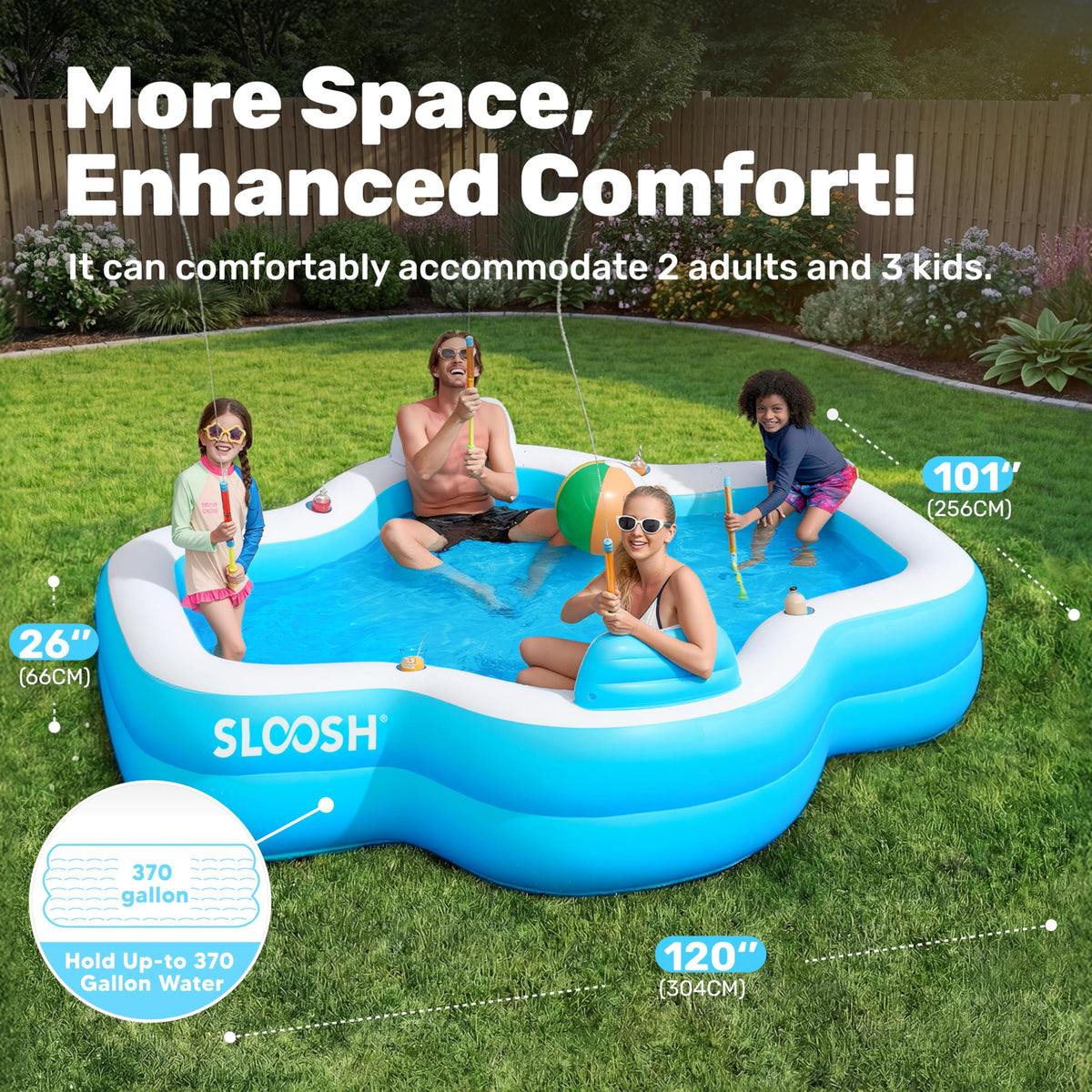 Sloosh UV-protected material for lasting outdoor use