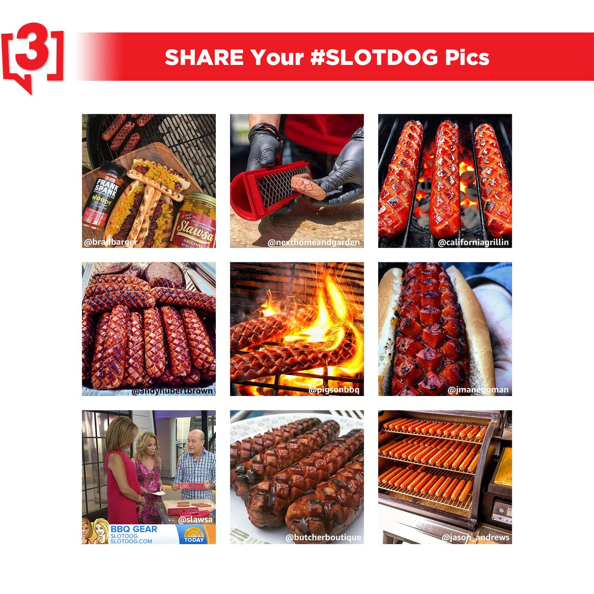 SLOTDOG diamonds hold toppings for enhanced flavor and texture
