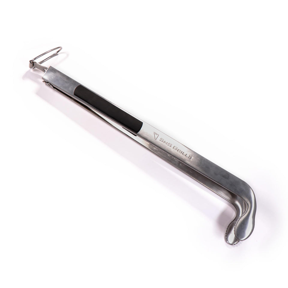 Slow ’N Sear Charcoal Cherry Picker with angled head for precise coal placement during grilling