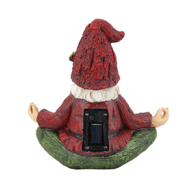 Smadeer solar light gnome elf sculpture creates ambient nighttime glow.