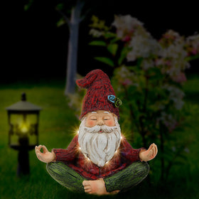 Smadeer zen gnome resin statue for durable outdoor decor.
