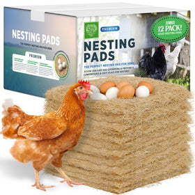 Small Pet Select chicken nesting pad top view, 13x13 inch cushion for hens