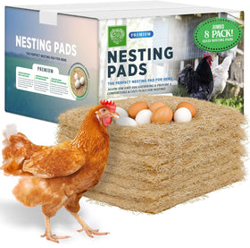 Small Pet Select chicken nesting pads provide cozy laying on a 13x13 pad for hens.