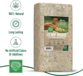 Small Pet Select hemp hurd bedding soft texture provides cozy resting spots