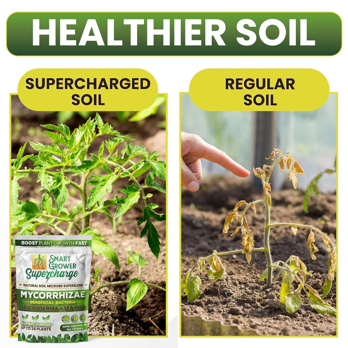 Smart Grower Trichoderma Bacillus blend for healthier root zones.