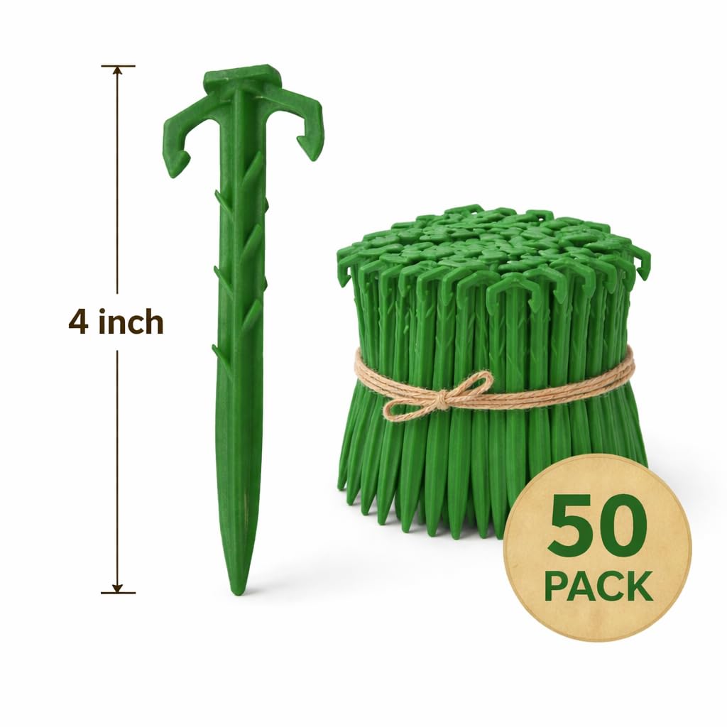 Smart Spring landscape-fabric stakes designed for stable installation