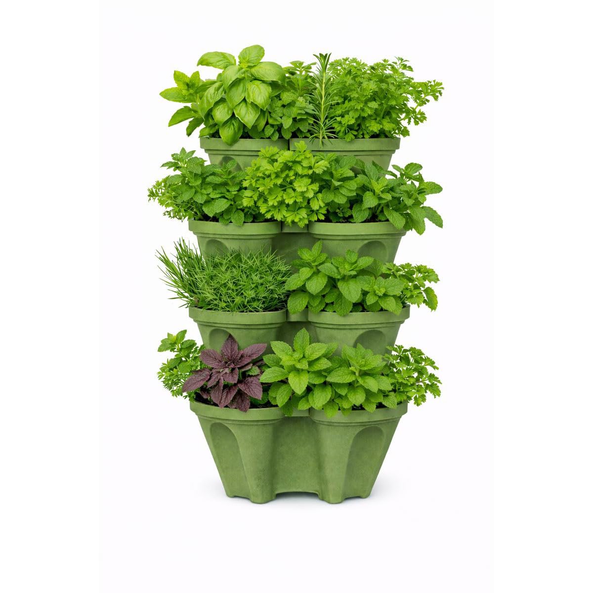 Smart Spring compact tower fits balconies, patios, and small gardens.