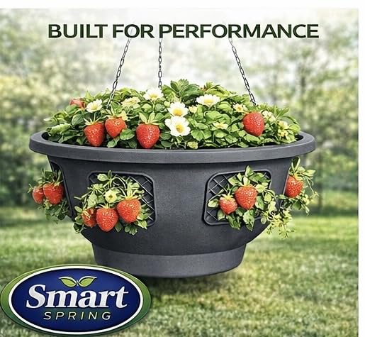 Smart Spring Ultimate Hanging Basket USA-made badge on rugged frame