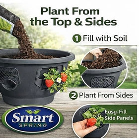 Smart Spring Ultimate Hanging Basket supports space-efficient tomato growing on a balcony