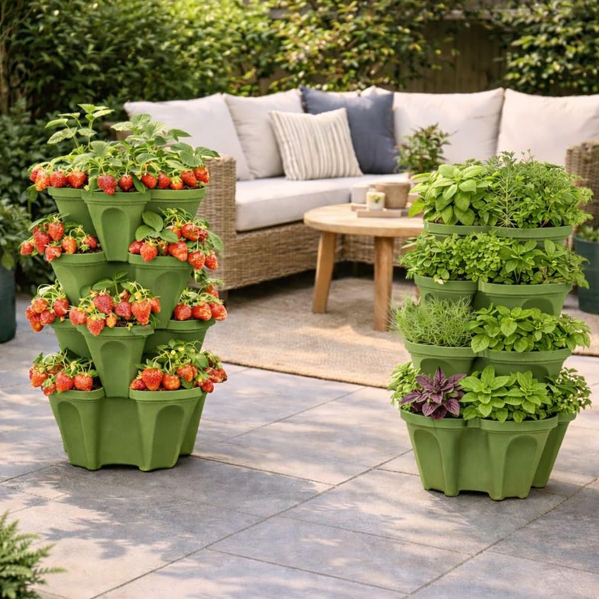 Smart Spring USA-made planter crafted from heavy-duty plastic for durability.