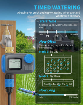Smartale Sprinkler Timer metal filter closeup prevents sediment entry for reliable irrigation.