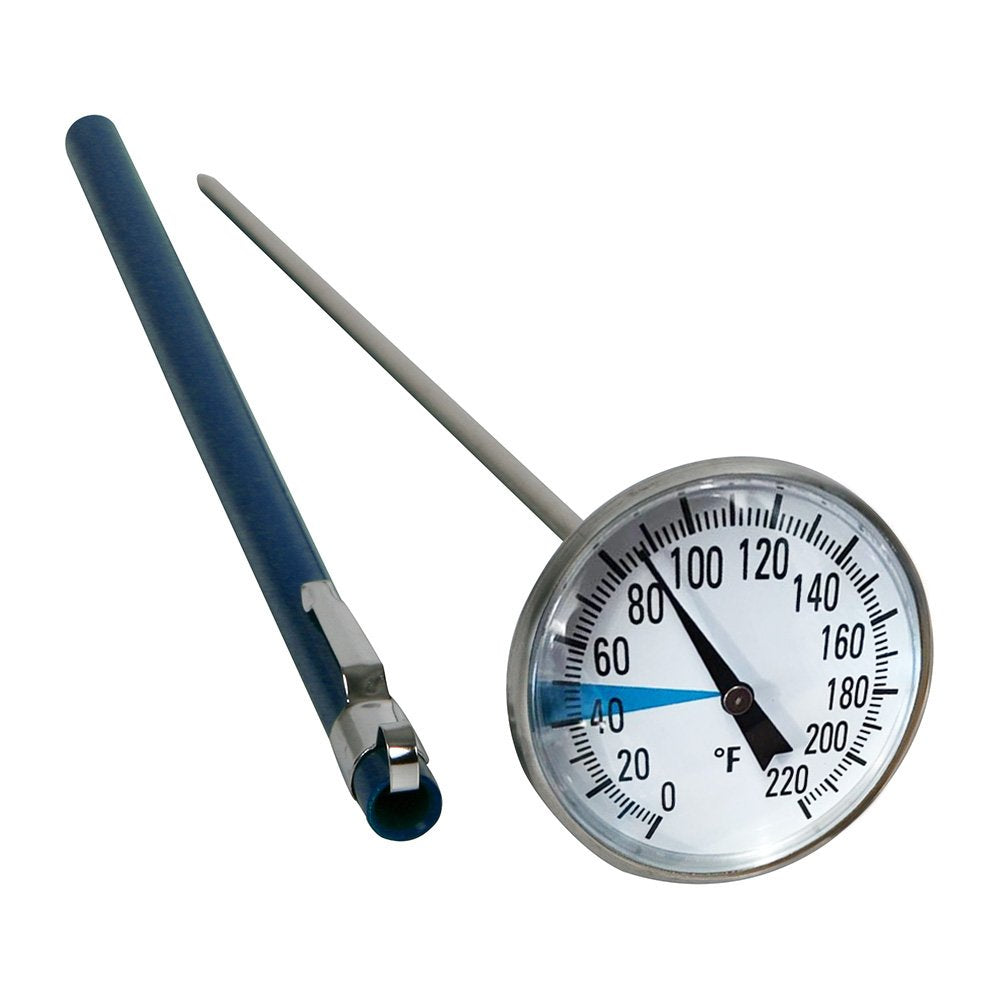 SmartChoice stainless steel soil thermometer with 127mm stem for precise soil readings.