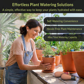 Low-profile design blends with soil for discreet watering.