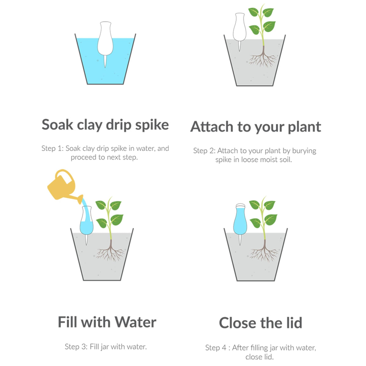 SmartiLiving vacation-friendly irrigation spikes ideal for off-site plant care
