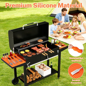 SmartKempt grill mat non slip bottom stays in place on surfaces