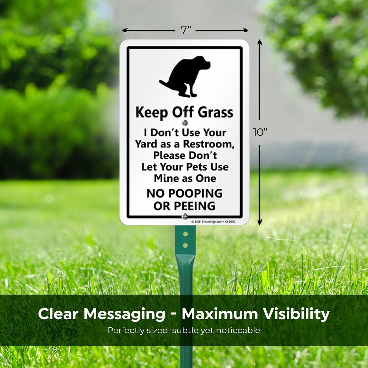 SmartSign durable aluminum sign with bold graphics for outdoor visibility.