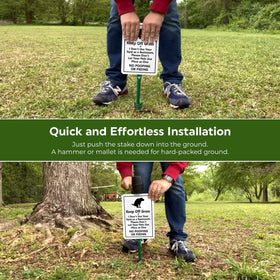 SmartSign laminated weatherproof sign resists rain and graffiti for outdoor use.