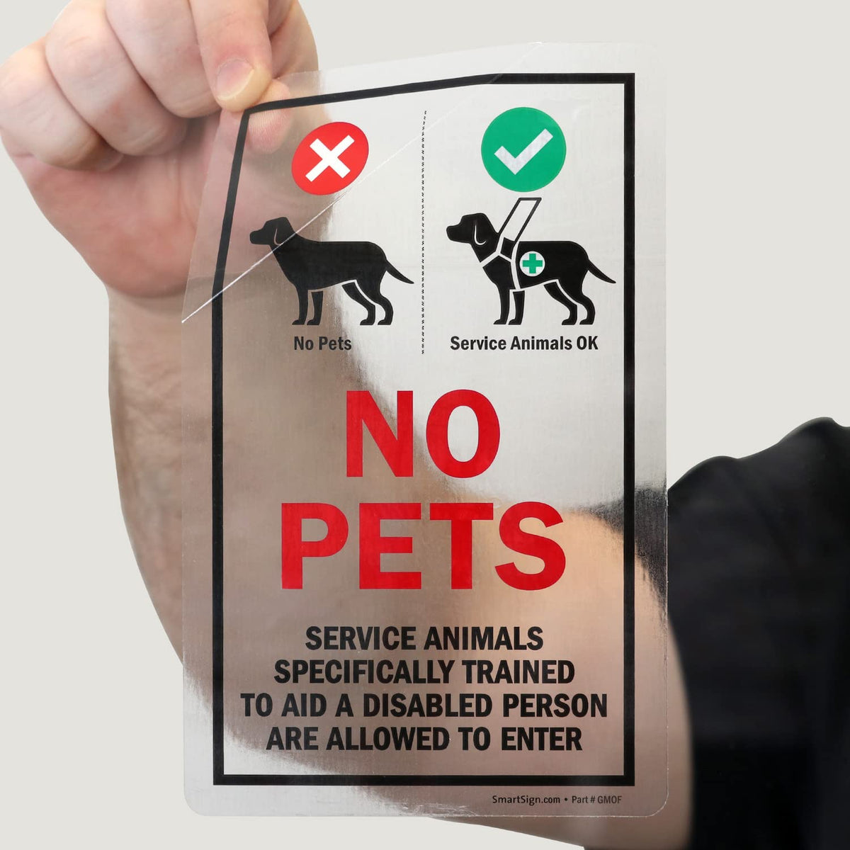SmartSign decal pack includes one 8x5 inch window sticker.