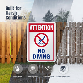 SmartSign rustproof aluminum sign withstands outdoor conditions with durable construction.