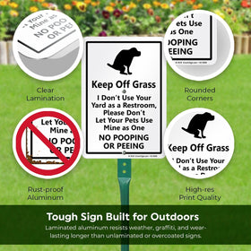 SmartSign 18-inch stake supports the 21-inch kit for stability.