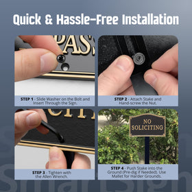 SmartSign weatherproof finish resists sun and rain