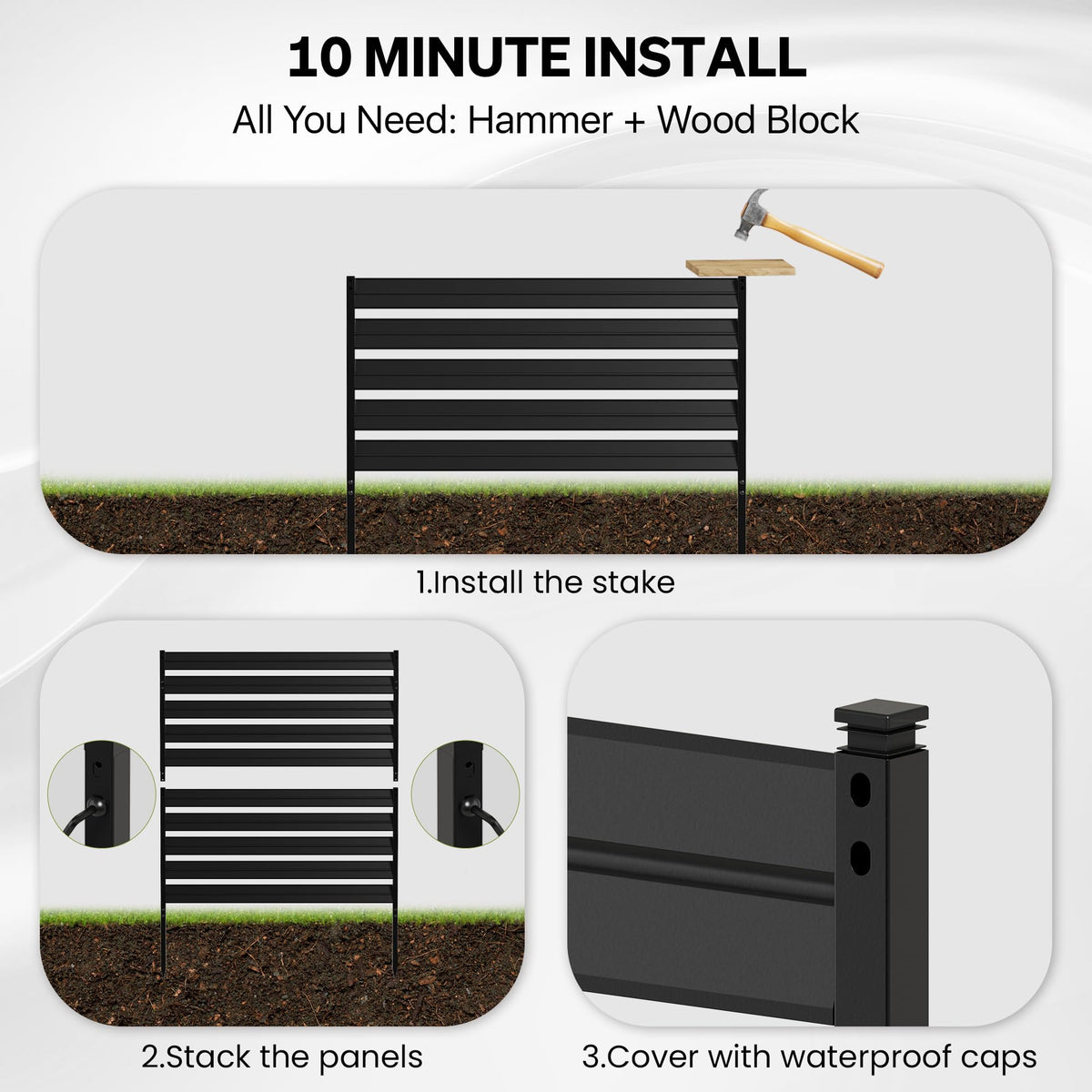 SMARTSTANDARD privacy fence enhances patio and backyard aesthetics