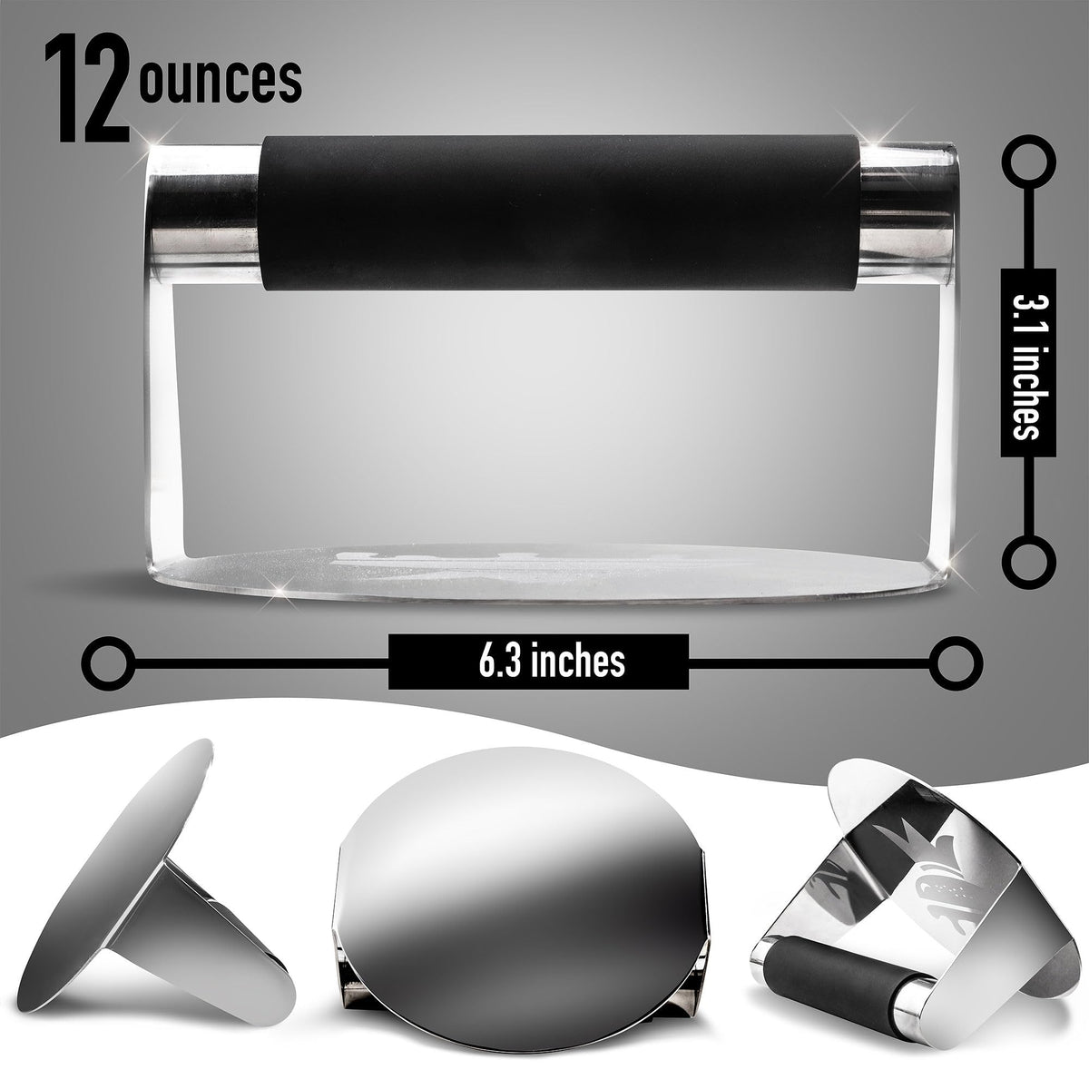 SMASHER KING non-stick bottom design prevents sticking during cooking.