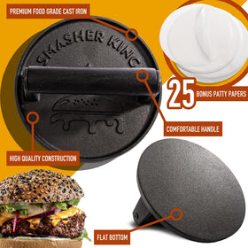 Smasher King patty paper pack keeps patties from sticking