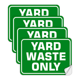 SMASMILE yard waste stickers 4-pack front view for clear curbside labeling