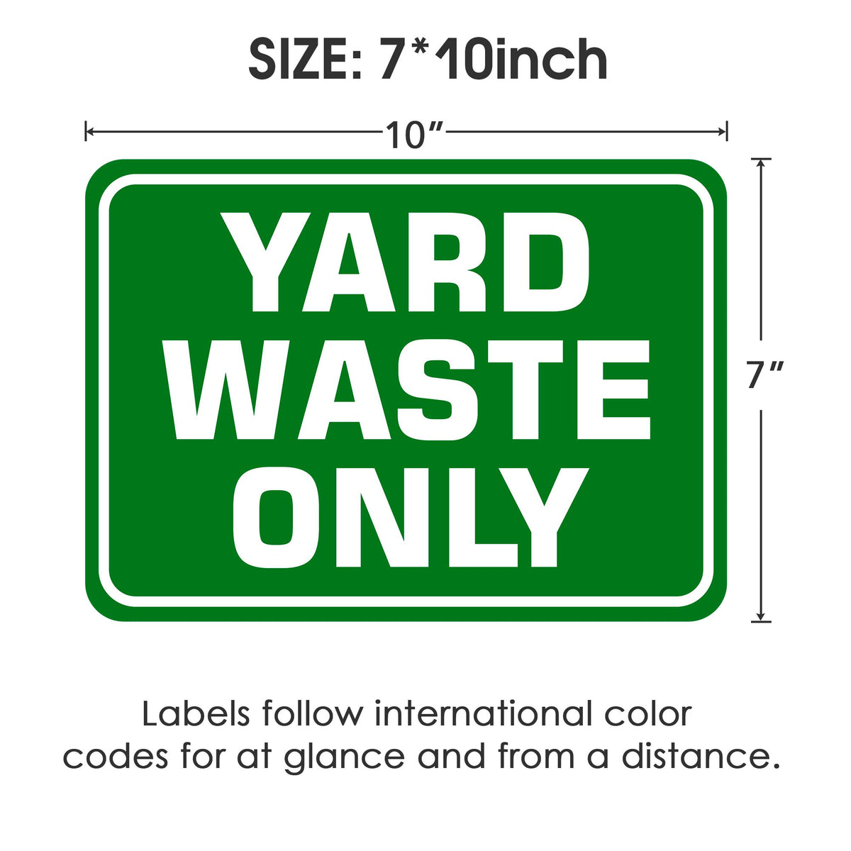 SMASMILE yard waste stickers 7x10 inch clarity for bin identification