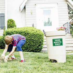 SMASMILE yard waste stickers on-bin usage to reduce missorting