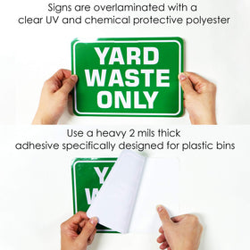 SMASMILE yard waste stickers waterproof for outdoor use on bins