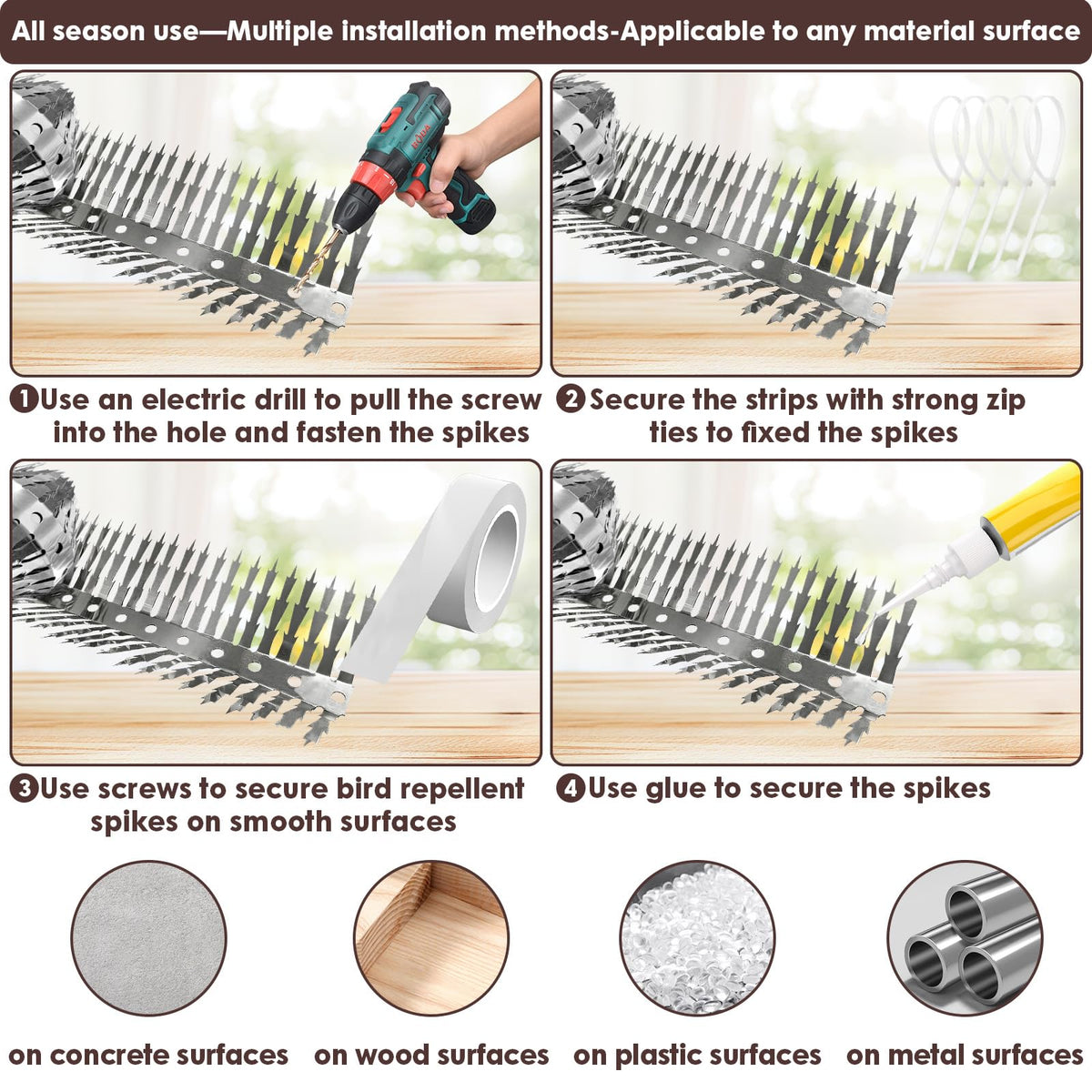 SMD5050 Fence or porch setup protects outdoor spaces from nesting.