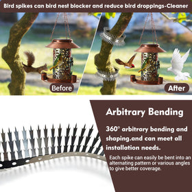 SMD5050 Stainless steel spikes show durability and weather resistance.