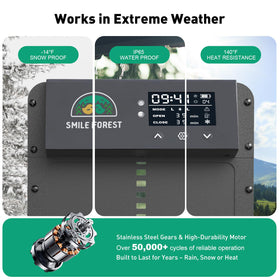 Smile Forest 5000mAh battery powers weeks in cloudy weather with solar charging.