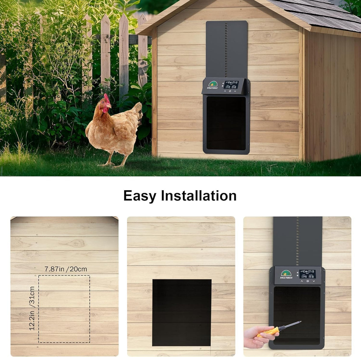 Smile Forest includes mounting screws and manual for quick, secure installation.