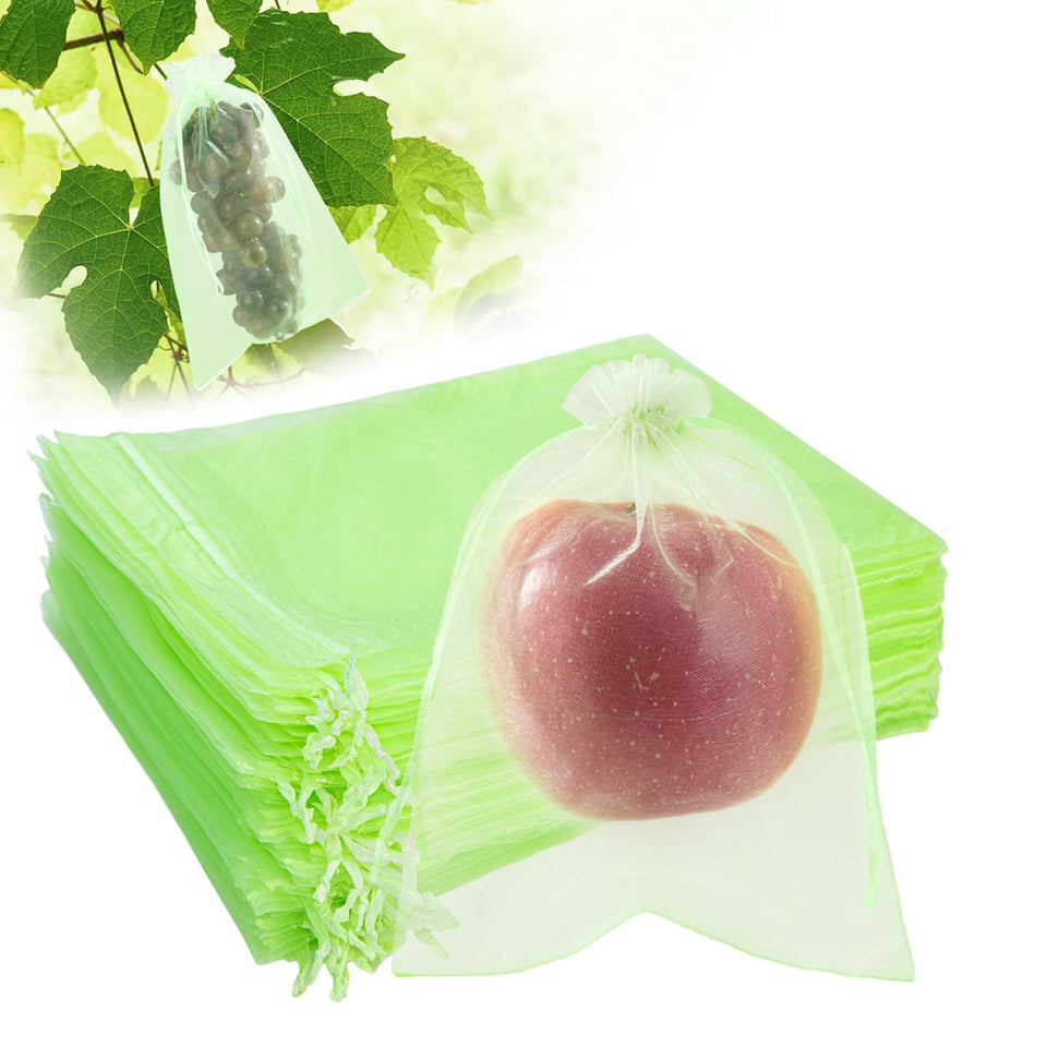 SmileLucky fruit protection bags in green mesh guard tree fruit naturally.