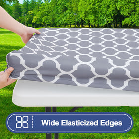 Smiry bench covers grey with elastic edges securing 96x12 benches