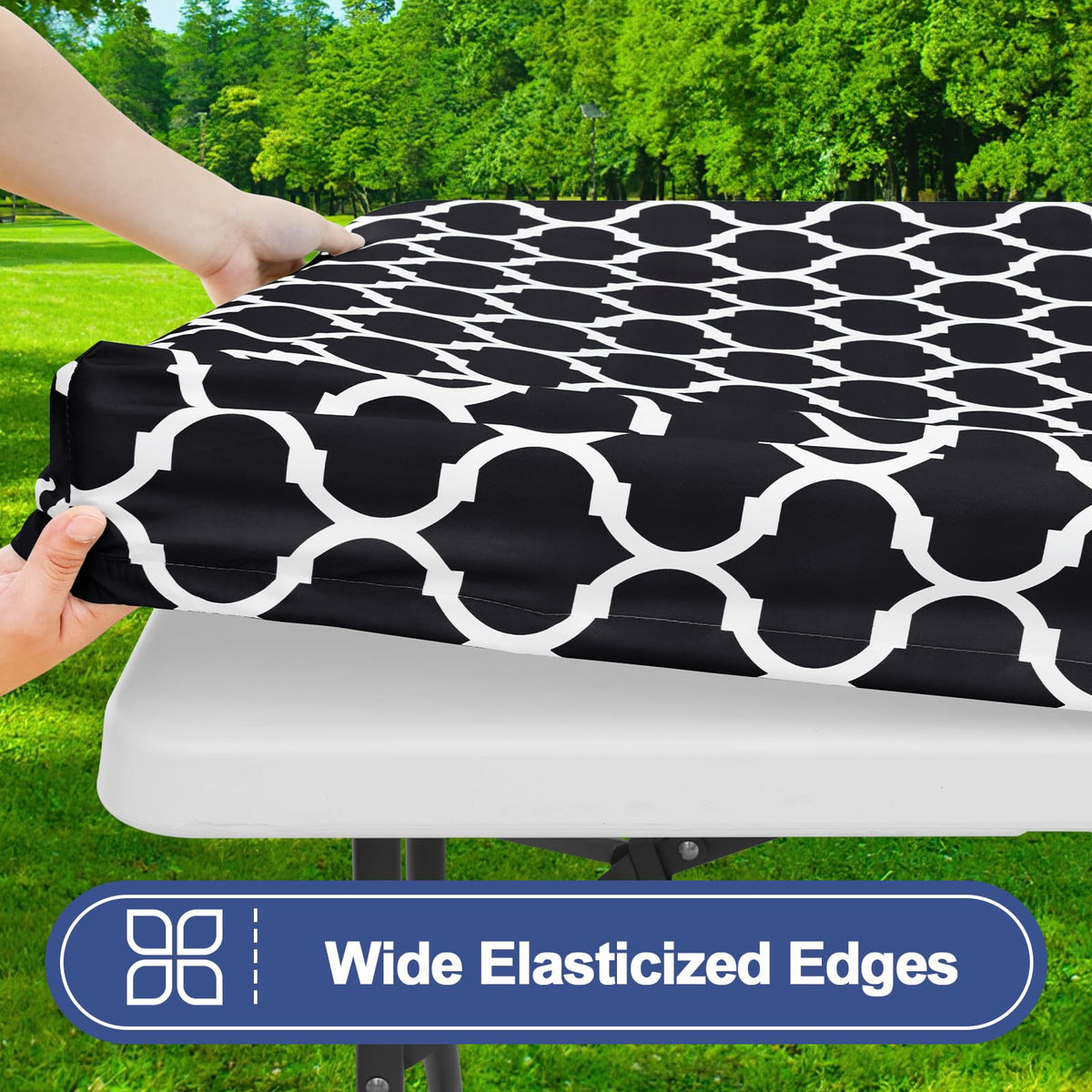 Smiry bench covers set 72in 12in keeps benches clean during meals.