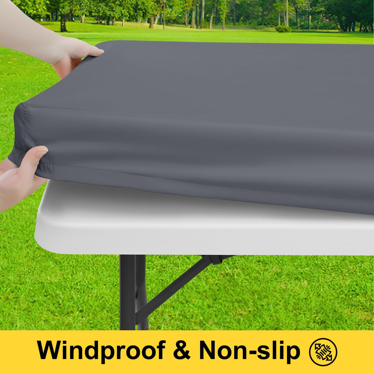 Smiry bench covers protecting 72-inch benches with coordinated color