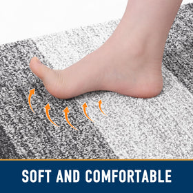 Smiry striped entry mat adds style while trapping mud and moisture.