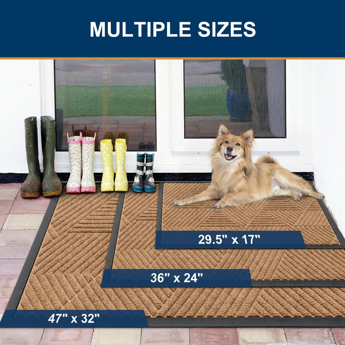 Smiry dirt-absorbent grooves trap dust for cleaner floors.