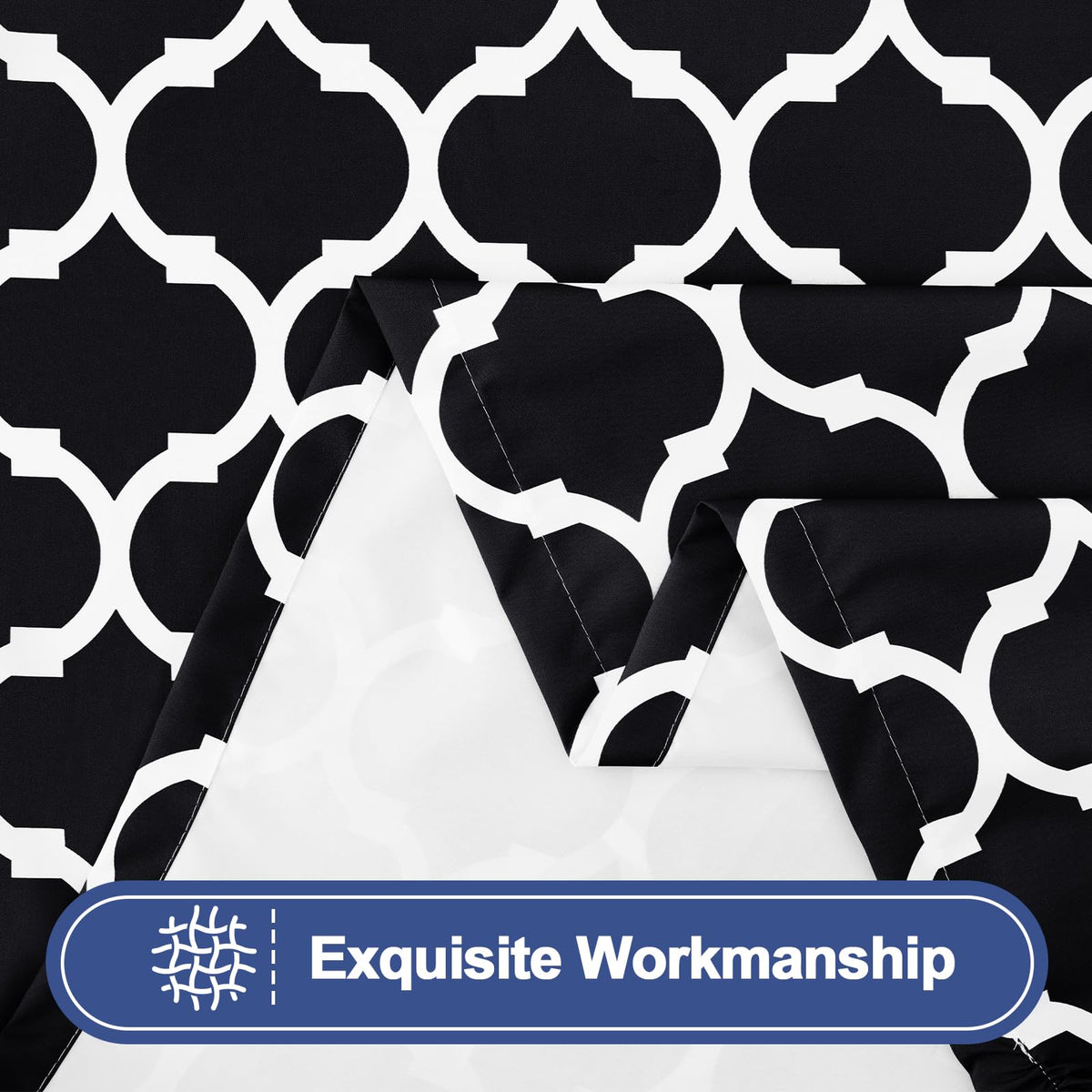 Smiry elastic edge fitted design prevents tablecloth from shifting.