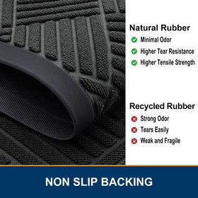Smiry front door mat durable natural rubber withstands heavy use.