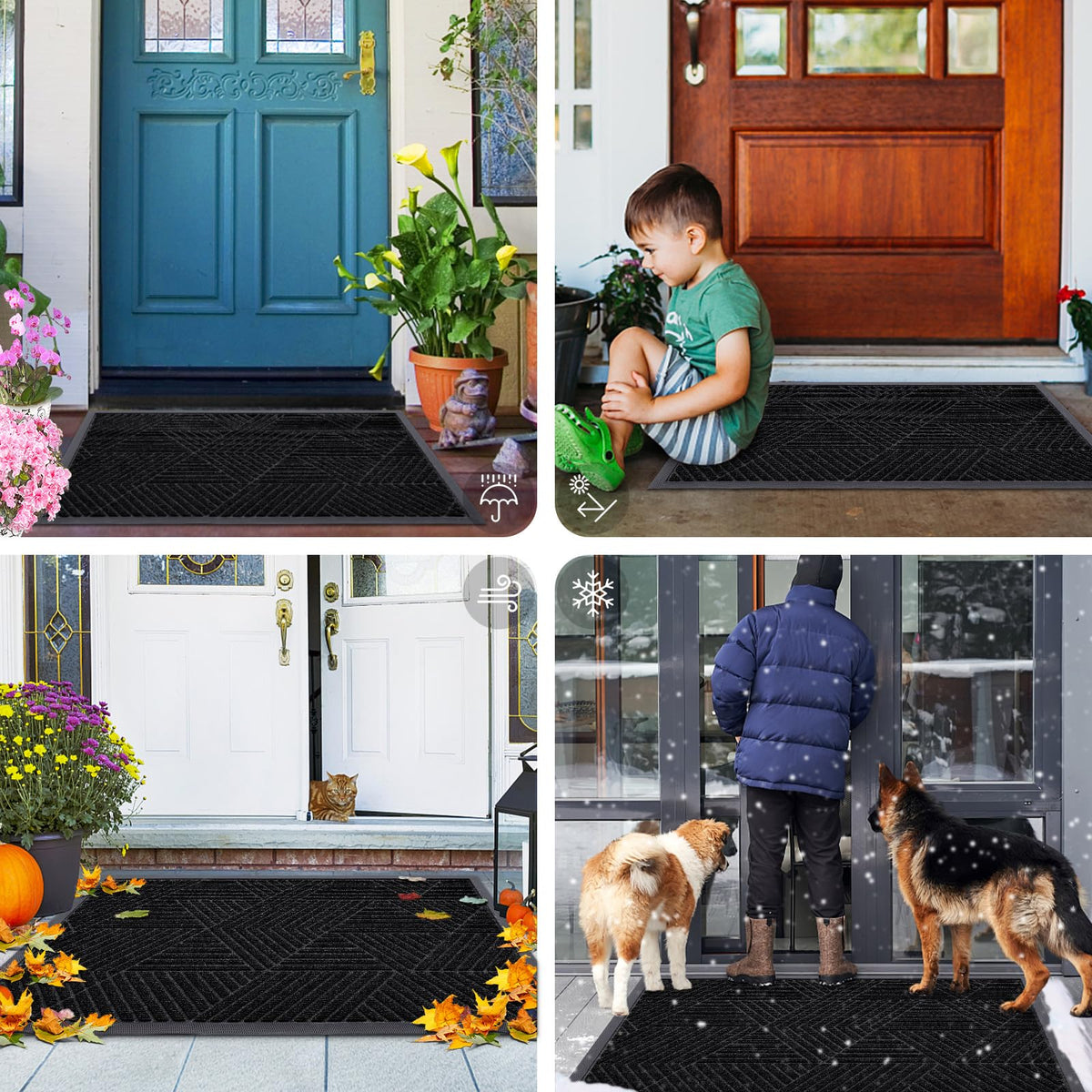 Smiry front door mat suited for indoor and outdoor use