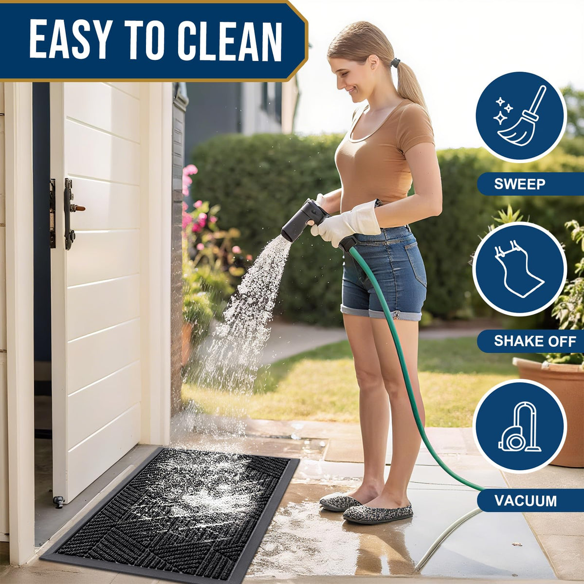 Smiry versatile doormat for indoor and outdoor use