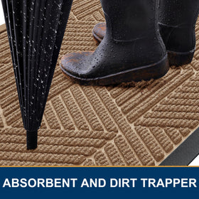 Smiry natural rubber edge prevents water pooling at the entry.
