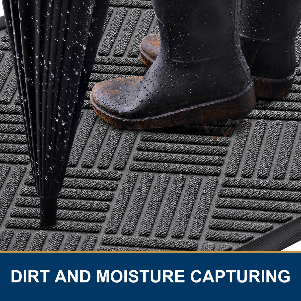 Smiry non-slip, low-profile mat prevents slipping at entryways.