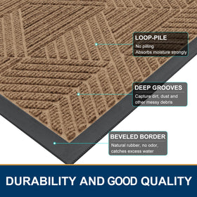 Smiry non-slip backing keeps the mat in place during busy days.